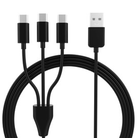 3-in-1 USB A to C Charger Charging Cable Cord Compatible with DJI Mini 4 Pro/ 4K/ 3 Pro/ 3, Mavic 3, Air 2S, Avata, Avata 2, Action 5 Pro/ 4/ 3, Pocket 3, Remote Controller Battery Accessories, 3.3FT