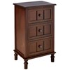 Decor Therapy Simplify Three Drawer Wood Accent Cabinet Side Table,
