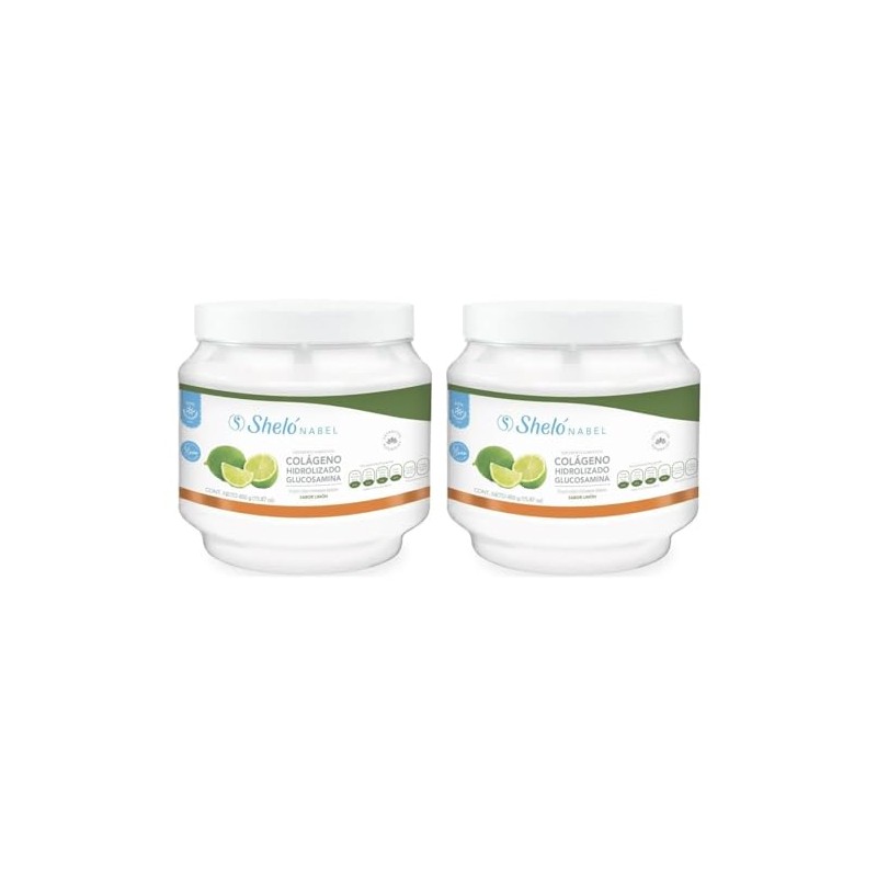 Pack 2Pz Colágeno Hidrolizado y Glucosamina Limón Suplemento Alimenticio 450g