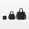 MUJI 84383120 Insulated Bag, Black, Large Size, 12.6 x 11.8