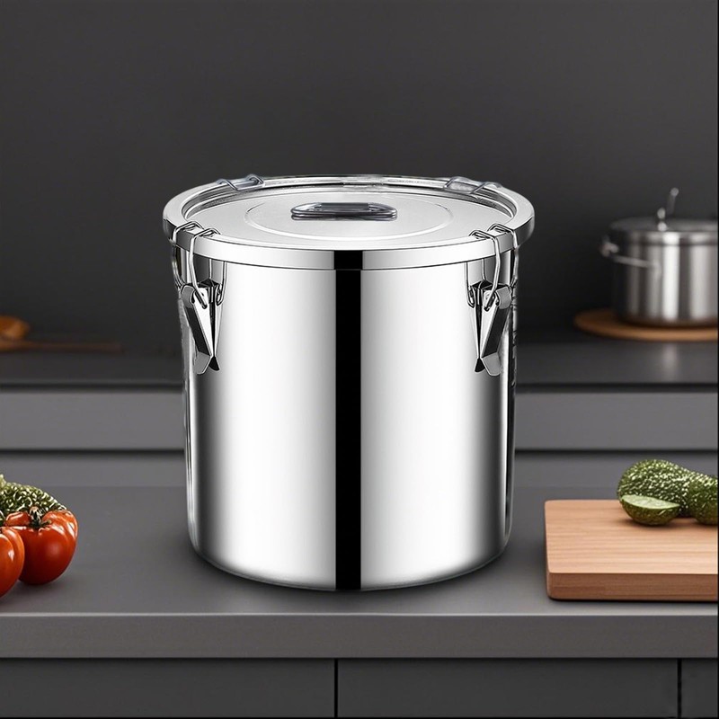 Verdeho stainless steel food storage containers with lids lock clips