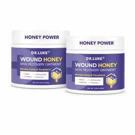 Dr. Luke Manuka Honey Wound Care: Medihoney Wound Gel for Minor Wounds & Skin Repair - Manuka Honey Medical Grade with Allantoin 0.5% & Vitamin E - 2.82 oz (80g), 2 Pack