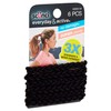 Scunci Everyday and Active Strand Elastics, Black Color, 6-Pcs per