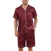 Veseacky Mens Silk Pajamas Satin Silk Pajama Sets for Mens