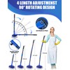 15°Curved Car Wash Brush with Long Handle Kit, 55-Inch 4-Section