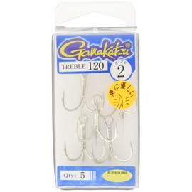 Gamakatsu Triple Hook Outbarb Treble 120 No. 2 5 Silver 66212