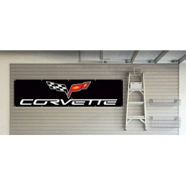 Corvette Flag Mechanic Chevy Banner 2x8ft