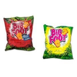 Assorted Holiday Big Foot, The Giant Cheese Snack, 6 Regular and 6 Spicy, 10.5 Oz, Pack of 12