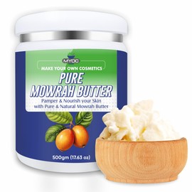 Myoc Mowrah Butter | Cosmetic Grade | Natural Emollient for Skin & Hair Care | Ideal for Lotions, Creams, Balms, Soaps & DIY Beauty Products – 500g / 17.63 Oz