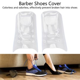 Barber Shoes Cover, Transparent Hair Stylist Shoes Cover, Disposable Boot Shoe Covers, Odorless Haircut Shoes Cover for Indoors Salon Beauty Hair Stylist