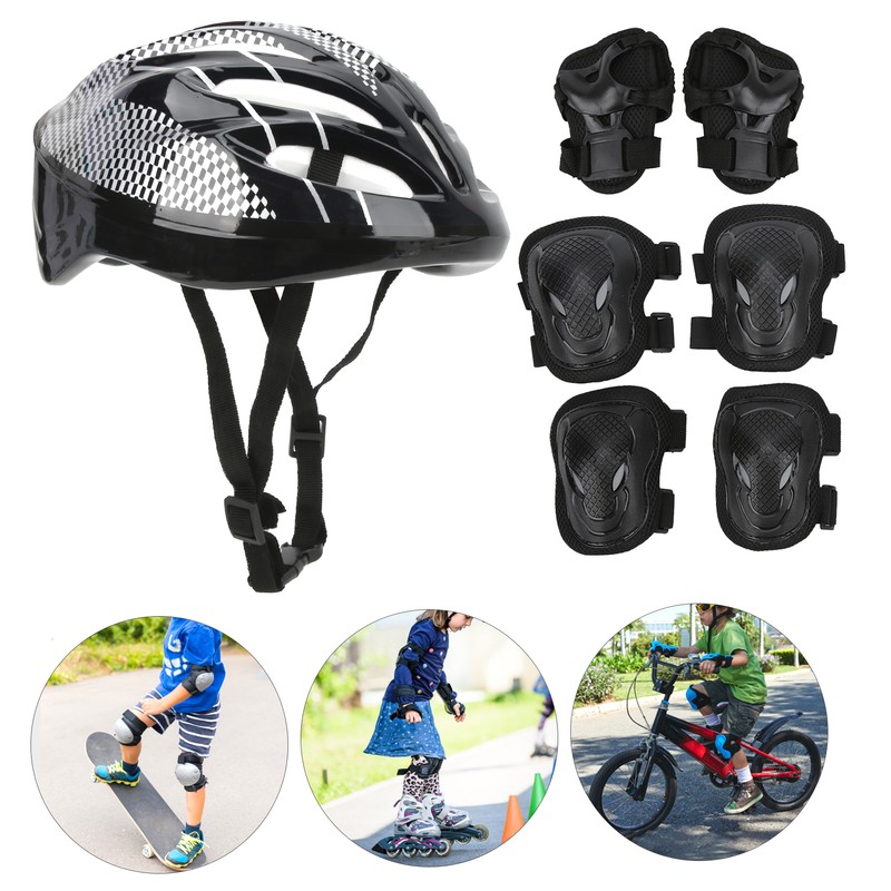 7pcs Adults Roller Skating Protect Gear Set Knee Pads Elbow