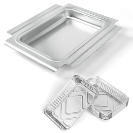 Uniflasy 80346 Catch Pan for Weber Q100 Q1000 Q120 Q140 Q1200 Series Drip Tray for Weber Baby Q Gas Grill with 6415 15pack Aluminum Liner Replacement for Weber 41887