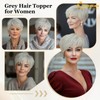 QUEENTAS Grey Hair Toppers for Women with Thinning Hair 360°3D