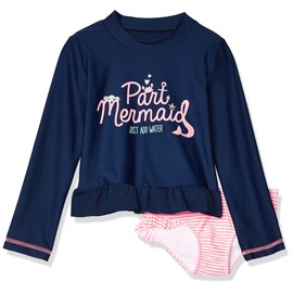 Simple Joys by Carter's - Juego de 2 piezas para niñas pequeñas, color azul marino/rosa, 5T