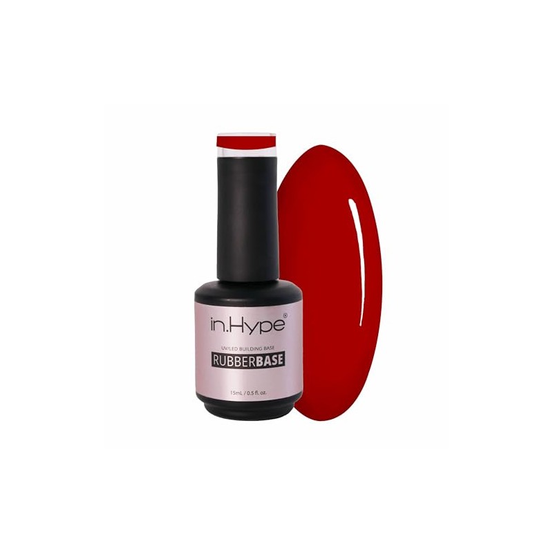 N.HYPE Rubber Base Coat. UV/LED Curable. Soak Off (Ruby Red)