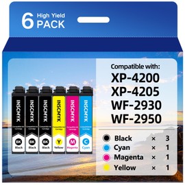 INSCMYK Remanufactured for 232XL for Epson XP-4200 Printer Ink Cartridges
