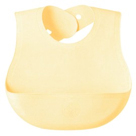 Smart Start Easy Care Soft Safe Material Fit Neck Spill Pocket Apron Smart Bib Pastel Yellow