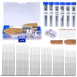 114 PCS Needle Felting Kits, Wool Felting Needles Supplies, 56PCS Felting Needles, Needle Felting Starter Kit, Needle Bottles, Fingercots, Pins, Making Felt Animals Painting Handicraft