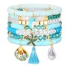 FAERLIIRY Surfer Bracelets Summer Beach Preepy Bracelets Starfish Dolphin Shell
