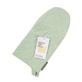 MEEMA Oven Mitts Set of 2 - Chambray Premium Kitchen Mitts for Oven, Heat Resistant Oven Mitts Set, Farmhouse Oven Mitts Perfect for BBQ, Baking and Cooking - Sage Green