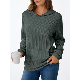 AUTOMET Womens Oversized Hoodies Long Sleeve Casual Sweaters Fall Loose Fleece Sweatshirts Winter Clothes with Pocket Green S