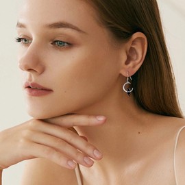 Tree of Life/Cross/Daisies/Cats/Horses/Moon Star/Mountain Earrings 925 Sterling Silver Cross Earrings Tree of Life Jewellery Horse Gifts for Women Girls, Sterling Silver, No Gemstone