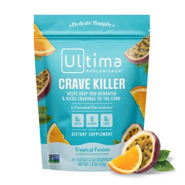 Ultima Replenisher Crave Killer Supplement and Electrolytes Powder – Tropical Fusion, 14 Stickpacks – Hydration Packets That Kick Cravings to The Curb