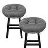 PRONOUS Dark Grey Bar Stool Seat Cushions, Round Stool Covers