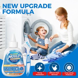 Mosconly Mold Stain Remover Gel, Heavy Duty Washing Machine Cleaner, Multifunctional Stain Remover, Use on Home Sink,Toilet, Washing Machine, Seal Bathroom, Tile Grout Stains (8 Fl oz)