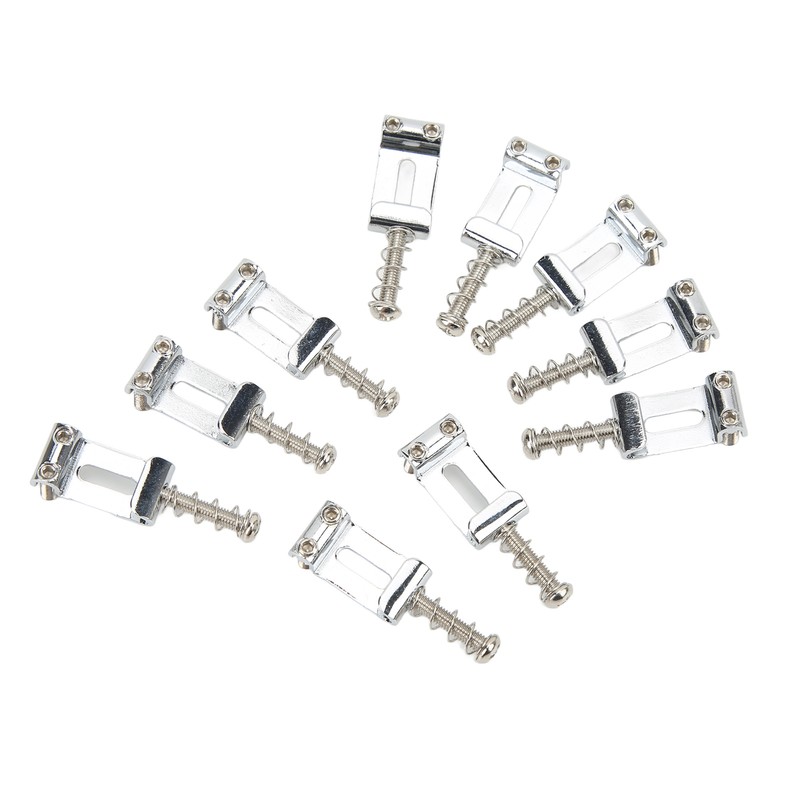 60Pcs Guitar Bridge Saddles Tuning Stability Silver No Burrs Easy