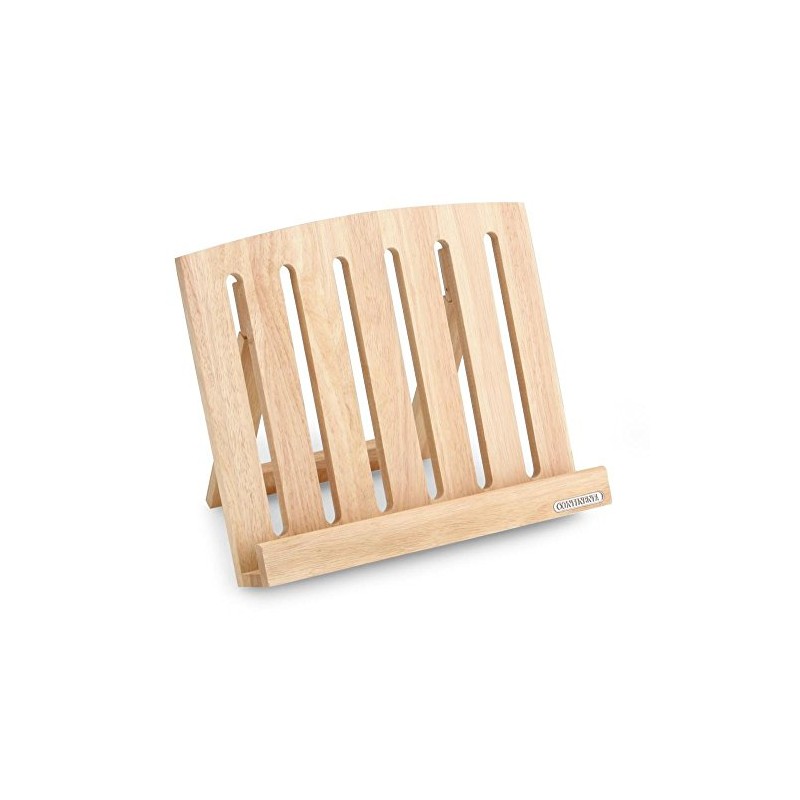 Continenta Kochbuchhalter, Kochbuchständer aus Gummibaumholz, Größe: 28 x 24 x