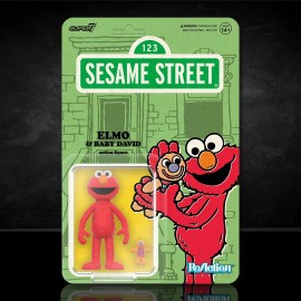 Reaction by Super7 Elmo and Baby David Sesame Street Action Figure 3 3/4 Super 7