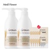 Medi Flower Grain Facial Milky Cleansing Foam 500mlx2+10 Grain Pouches / 메디플라워 곡물 페이셜 밀키 클렌징폼 500mlx2개+곡물 파우치 10매