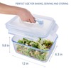 24 Cup Extra Large Glass Storage Containers with Airtight Locking