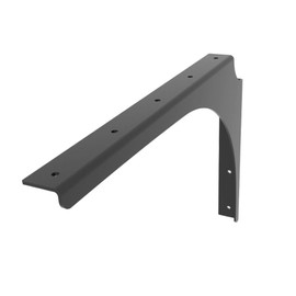 Iron Supports Universal Heavy-Duty Commercial Bracket - Industrial Support Brackets - Steel Mounting Bracket for Shelves, Vanities, Buffets, Desks (Matte Black - 21" Deep x 15" High, Right Hand)