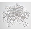 50 Clear Buttons - Reversible - Crafts - Sewing (6