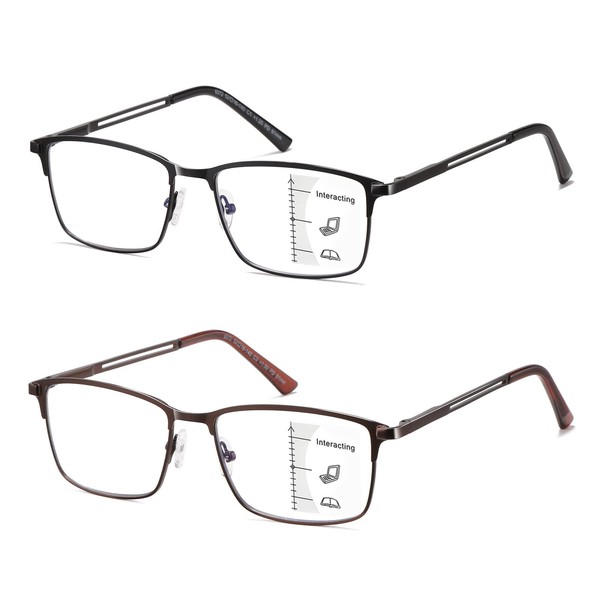 LKEYE Progressive Multifocus Reading Glasses Men No Line Multifocal Transition