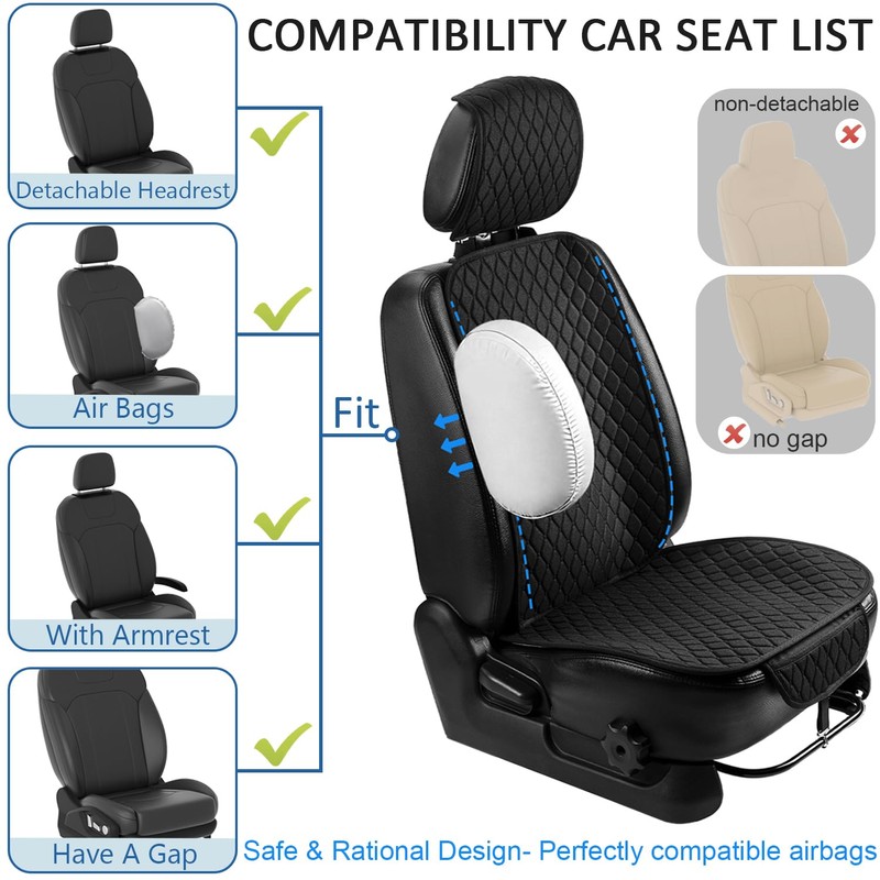 DECKALY 1 Pack Linen Car Seat Cover Front Seat Covers