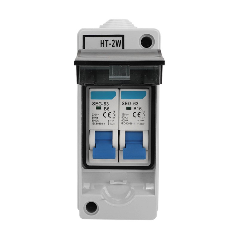 2 Poles MCB Miniature Leakage Circuit Breaker Waterproof Power Distribution