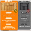BAMEOS Expandable Silverware Drawer Organizer with Removable Knife Blocks, Bamboo
