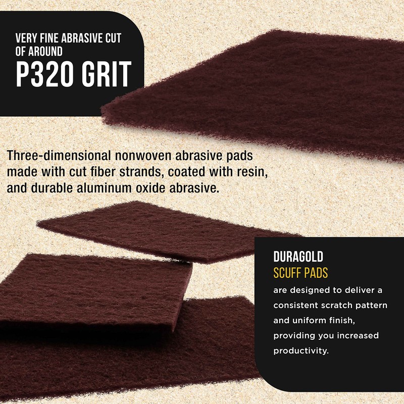 Dura-Gold Premium 6" x 9" Maroon General Purpose Scuff Pads,