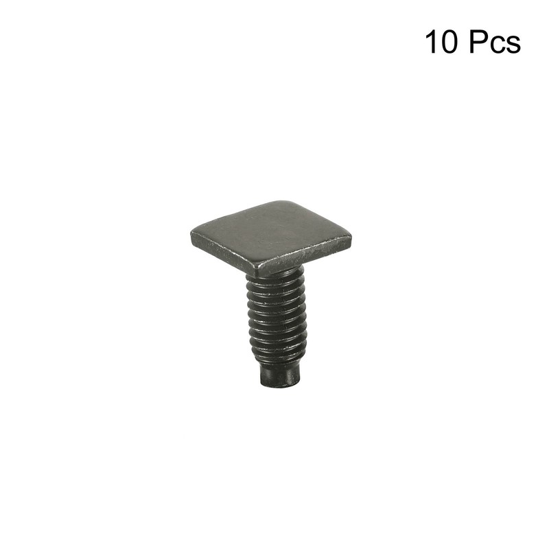 sourcing map Square Head Bolt, 10pcs M6x15mm Fully Thread Carbon
