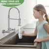 Wall Mount Kitchen Faucet, Hurran Brushed Nickel Kitchen Sink Faucet,