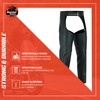 Daniel Smart Motorcycle Leather Chaps All Season Unisex Biker Pant