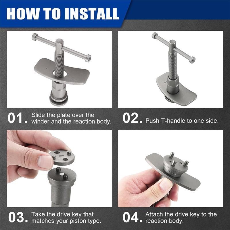 24pcs Brake Caliper Tool, Heavy Duty Disc Brake Caliper Tool