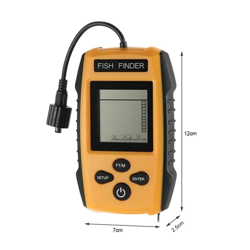 100M Sonar Fish Finders 45 Degrees Sonar Coverage Echo Sounder