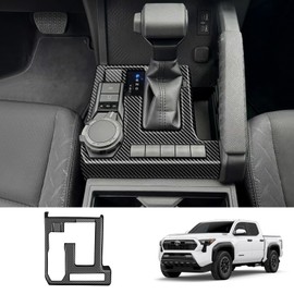 2024 2025 Tacoma/2025+ 4Runner Center Console Gear Shift Panel Trim, Carbon Fiber Pattern, ABS Plastic Interior Decorative Cover for Tacoma(4th Gen Tacoma) Accessories