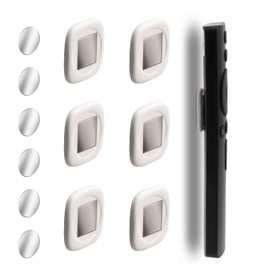 WALLFID 6-Pack Magnetic Remote Control Holder - Ultra-Slim, Wall Mount Organizer for Home, Office, and School, No Drilling Required, Versatile Storage Solution.(White)