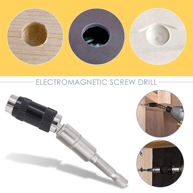 Domisyee Magnetic Pivoting Bit Tip Holder 1/4 Inch - 90