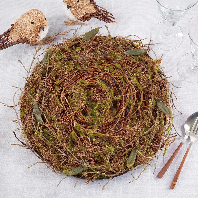 Rustic Charm Twig and Moss Placemat (Set of 4)